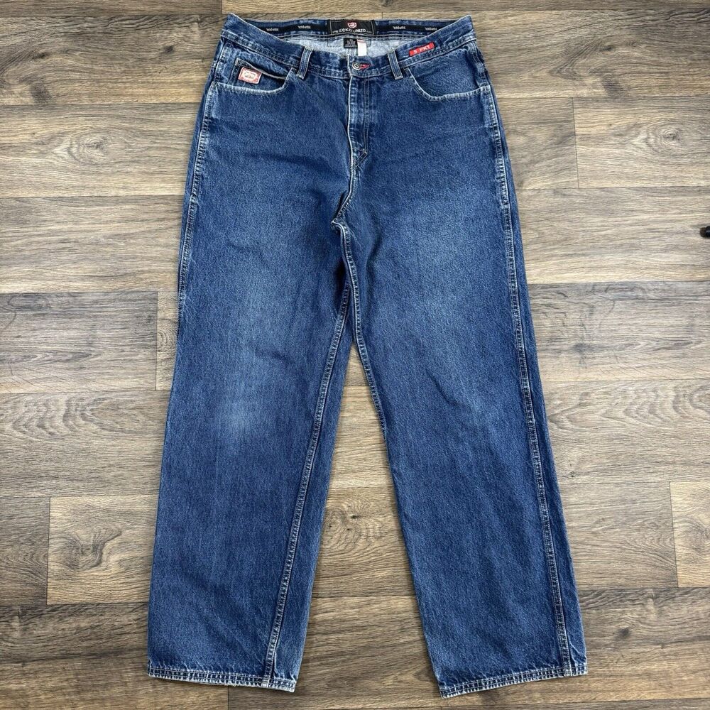 Ecko Vintage Y2K Baggy Rhino 5 Pocket Rap Hip Hop South Pole Denim Jeans 34x31
